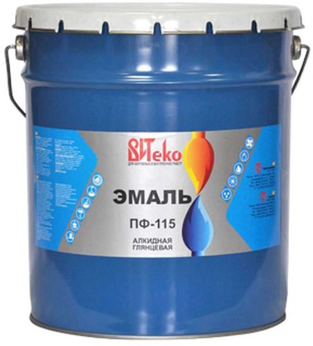 Эмаль черная алкидная ПФ 115 ведро 20кг ВИТЕКО