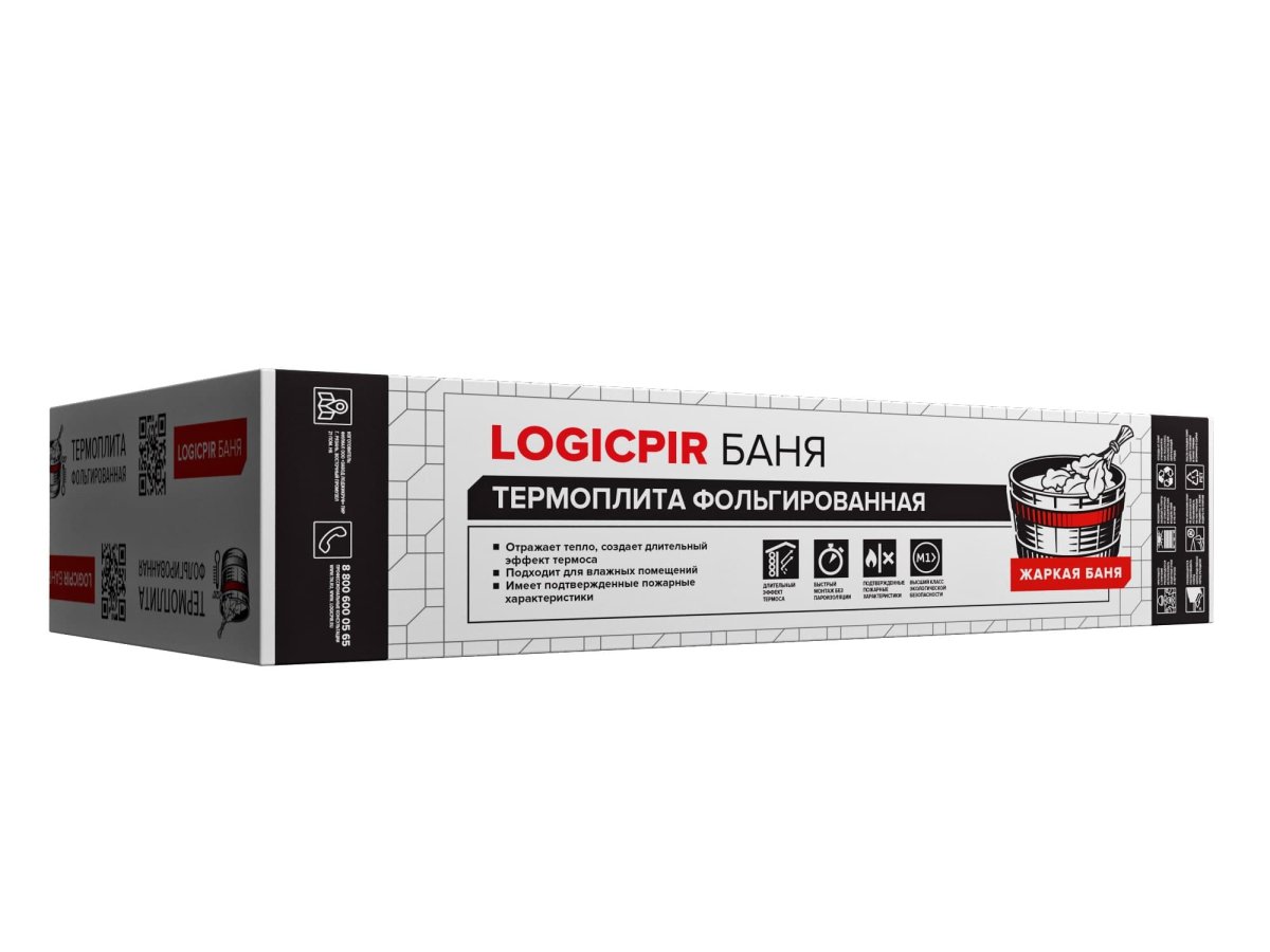 LOGICPIR Ф/Ф  L Баня 1190х590х50мм 5шт/упак (0.175525м3/3.5105м2)