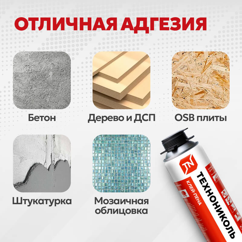 Клей-пена ТЕХНОНИКОЛЬ PROFESSIONAL для пенополистирола