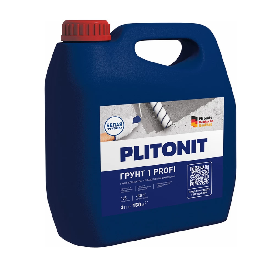 ПЛИТОНИТ Грунт 1 концентрат (150м2), 3 л