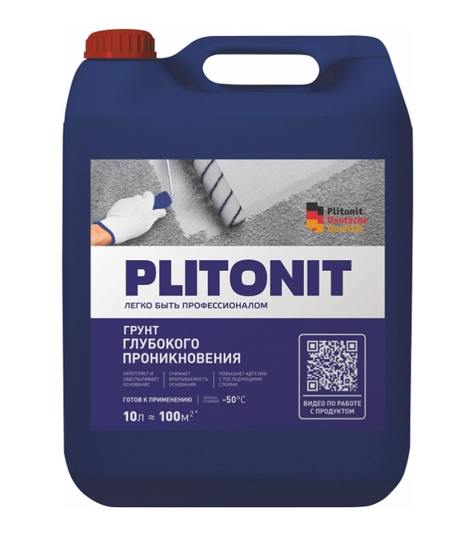 ПЛИТОНИТ Грунтовка глубокого проникновения (100м2), 10л