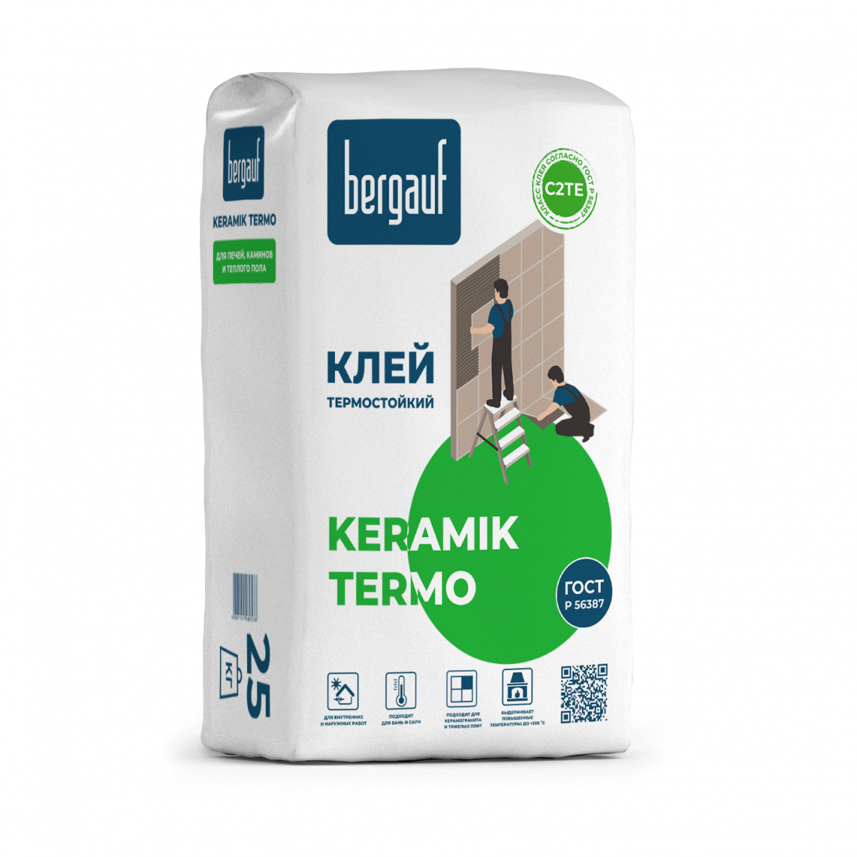 Клей плиточный термостойкий Бергауф Керамик Термо 25 кг