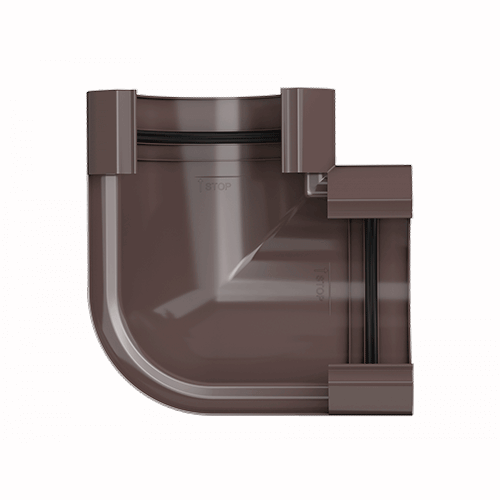 ТН ПВХ МАКСИ угол желоба 90°, коричневый