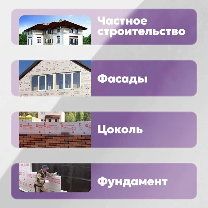 Плиты ТН ТЕХНОПЛЕКС 1180х580х100 мм, L-кромка, 4 шт (0,273760м3/2,7376м2)