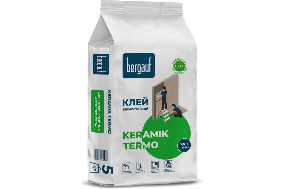 Клей плиточный термостойкий Бергауф Керамик Термо 5 кг