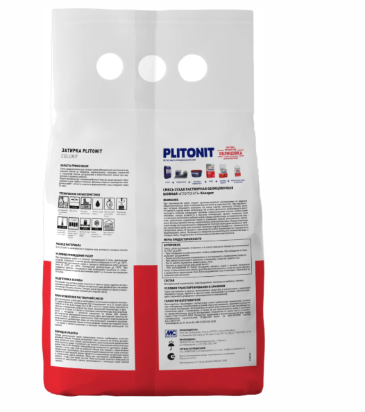 ПЛИТОНИТ Colorit затирка для швов плитки (1.5-6 мм) серая