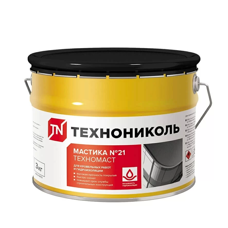 Мастика кровельная ТЕХНОНИКОЛЬ № 21 Техномаст, 3 кг